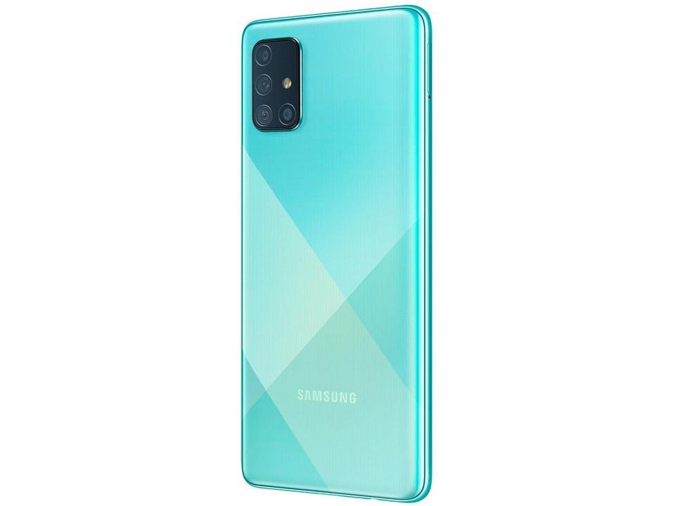 Smartphone Samsung Galaxy A71 128GB Azul 4G - 6GB RAM Tela 6,7” Câm. Quádrupla + Selfie 32M - 6