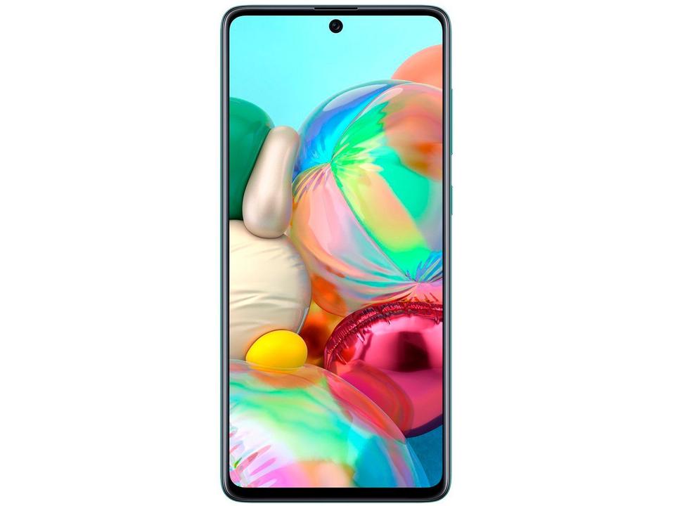 Smartphone Samsung Galaxy A71 128GB Azul 4G - 6GB RAM Tela 6,7” Câm. Quádrupla + Selfie 32M - 4