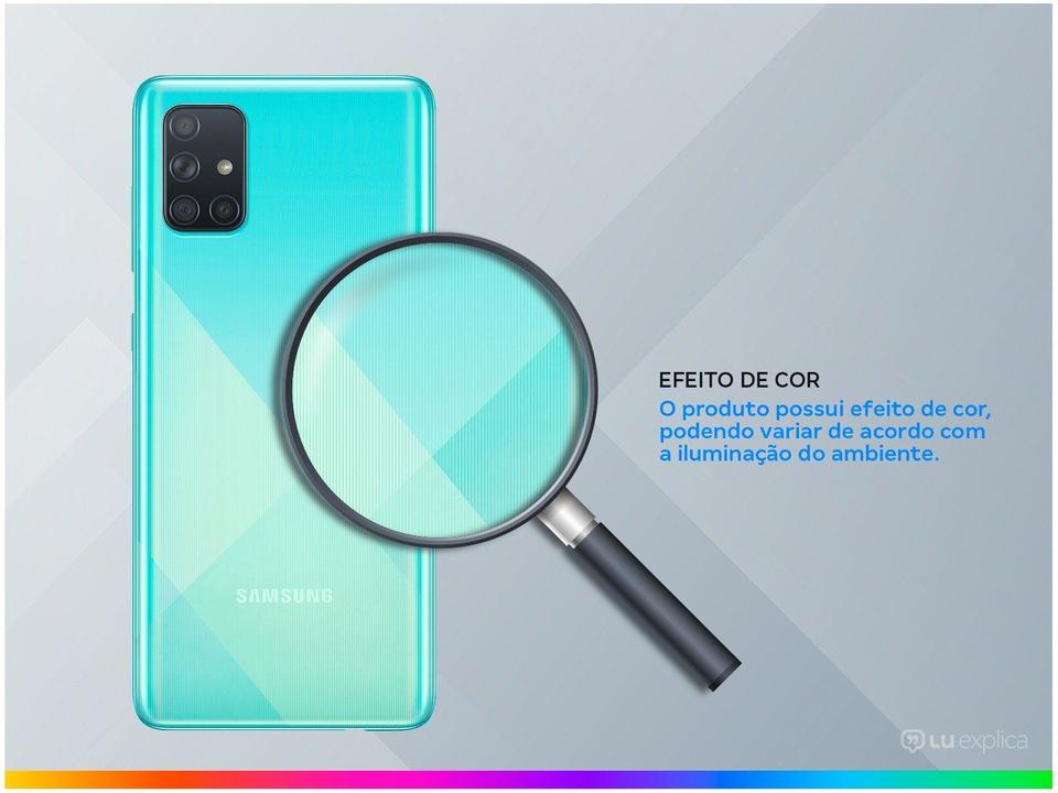 Smartphone Samsung Galaxy A71 128GB Azul 4G - 6GB RAM Tela 6,7” Câm. Quádrupla + Selfie 32M - 2