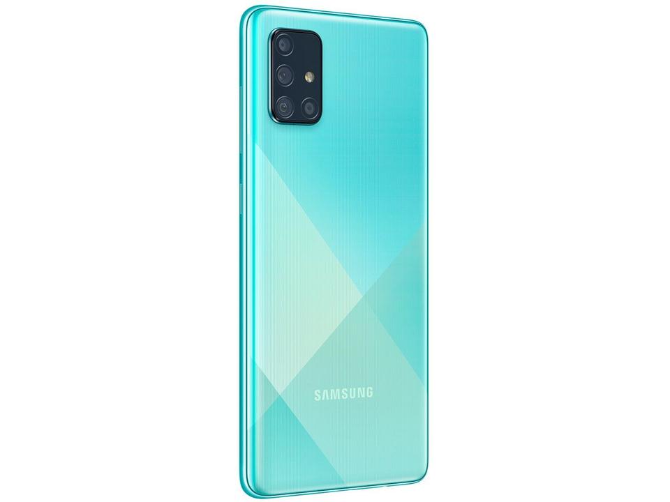 Smartphone Samsung Galaxy A71 128GB Azul 4G - 6GB RAM Tela 6,7” Câm. Quádrupla + Selfie 32M - 8