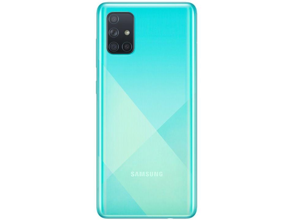 Smartphone Samsung Galaxy A71 128GB Azul 4G - 6GB RAM Tela 6,7” Câm. Quádrupla + Selfie 32M - 7