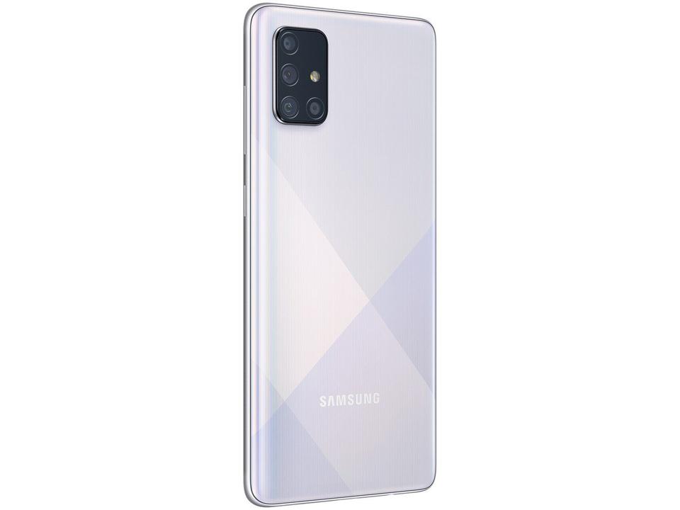 Smartphone Samsung Galaxy A71 128GB Prata 4G - 6GB RAM Tela 6,7” Câm. Quádrupla + Selfie 32M - 8