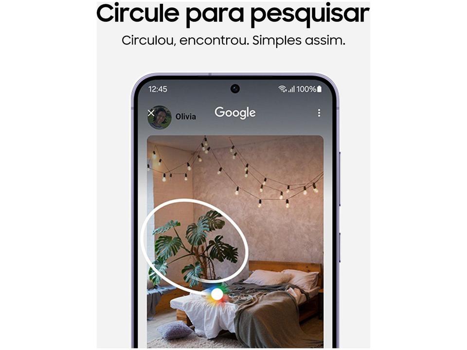 Smartphone Samsung Galaxy S23 128GB Violeta 5G 8GB RAM 6,1” Câm Tripla + Selfie 12M - 8