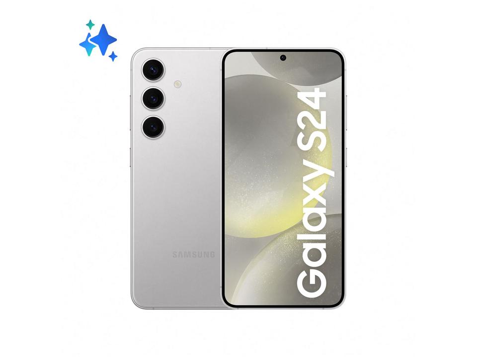 Smartphone Samsung Galaxy S24 6,2" Galaxy AI 128GB Creme 5G 8GB RAM Câm. Tripla 50MP + Selfie 12MP Bateria 4000mAh Dual Chip
