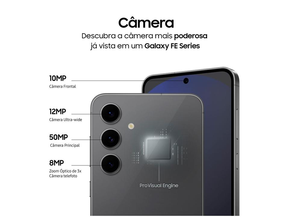 Smartphone Samsung Galaxy S24 FE Enterprise Edition 256GB 5G 8GB RAM Grafite 6,7" Câm. Tripla + Selfie 10MP - 4