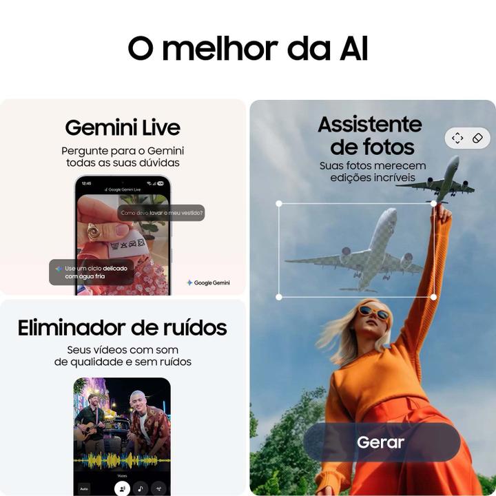 Smartphone Samsung Galaxy S25 FE 128GB 5G 8GB RAM Azul Marinho 6,7" Câm. Tripla + Selfie 12MP - 3