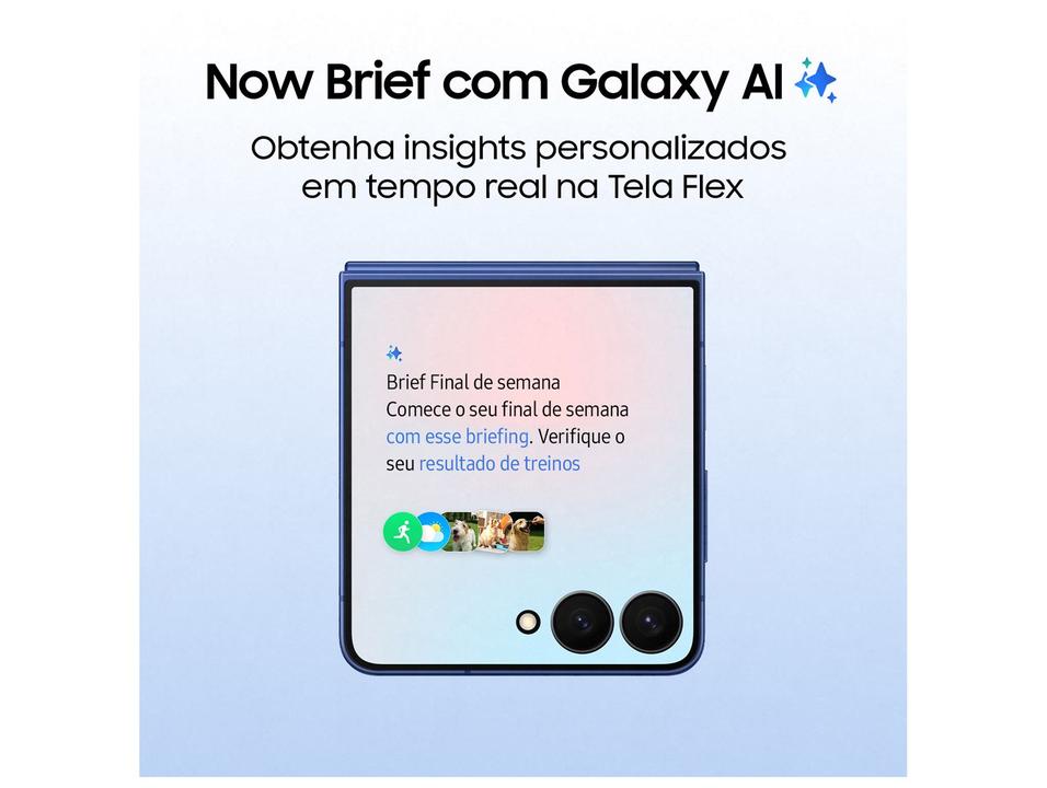 Smartphone Samsung Galaxy Z Flip7 512GB Preto 5G Tela 6,9" Câm. Dupla 50MP Galaxy AI - 5