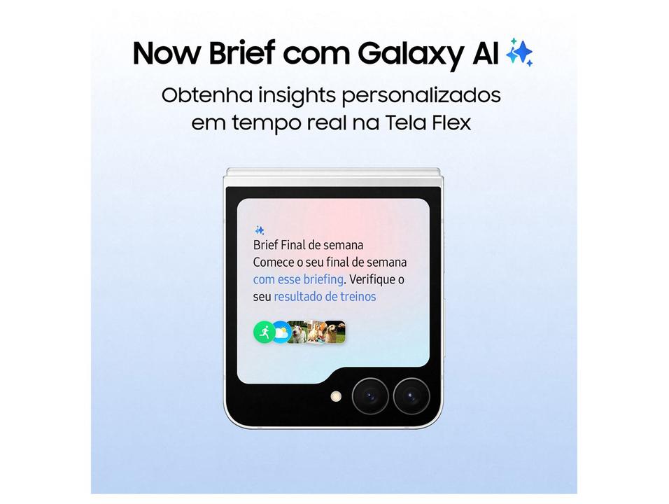 Smartphone Samsung Galaxy Z Flip7 FE 128GB Branco 5G  8GB RAM Tela 6,7" Câm. Dupla de 50MP Galaxy AI - 4