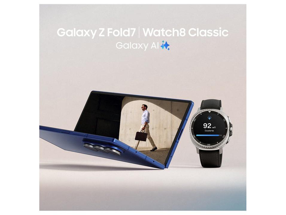 Smartphone Samsung Galaxy Z Fold7 512GB Azul 5G 12GB RAM Tela 8,0" Câm. Tripla + Selfie 10MP - 5