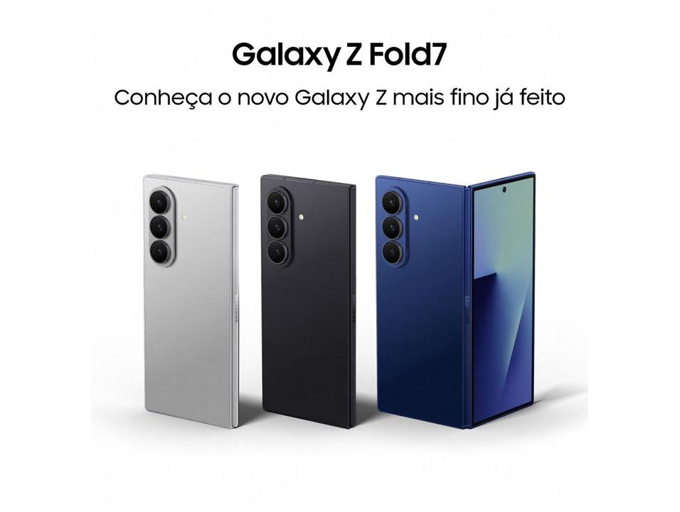 Smartphone Samsung Galaxy Z Fold7 512GB Preto 5G 16GB RAM Tela 8,0" Câm. Tripla + Selfie 10MP - 1