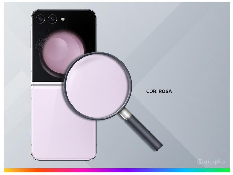 Smartphone Samsung Z Flip 5 512GB Rosa 5G Snapdragon 8GB RAM 6,7" Câm. Dupla + Selfie 10MP Dual Chip - 2