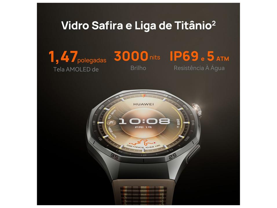 Smartwatch Huawei Watch GT 6 Pro 46mm Prata 64GB Bluetooth - 2