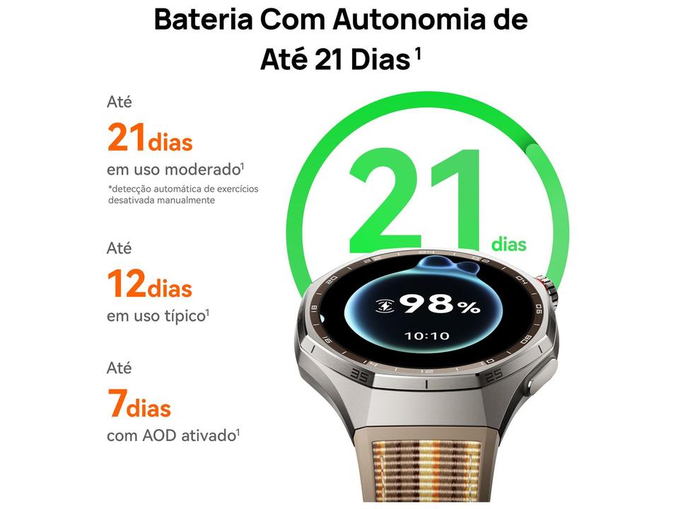 Smartwatch Huawei Watch GT 6 Pro 46mm Prata 64GB Bluetooth - 3