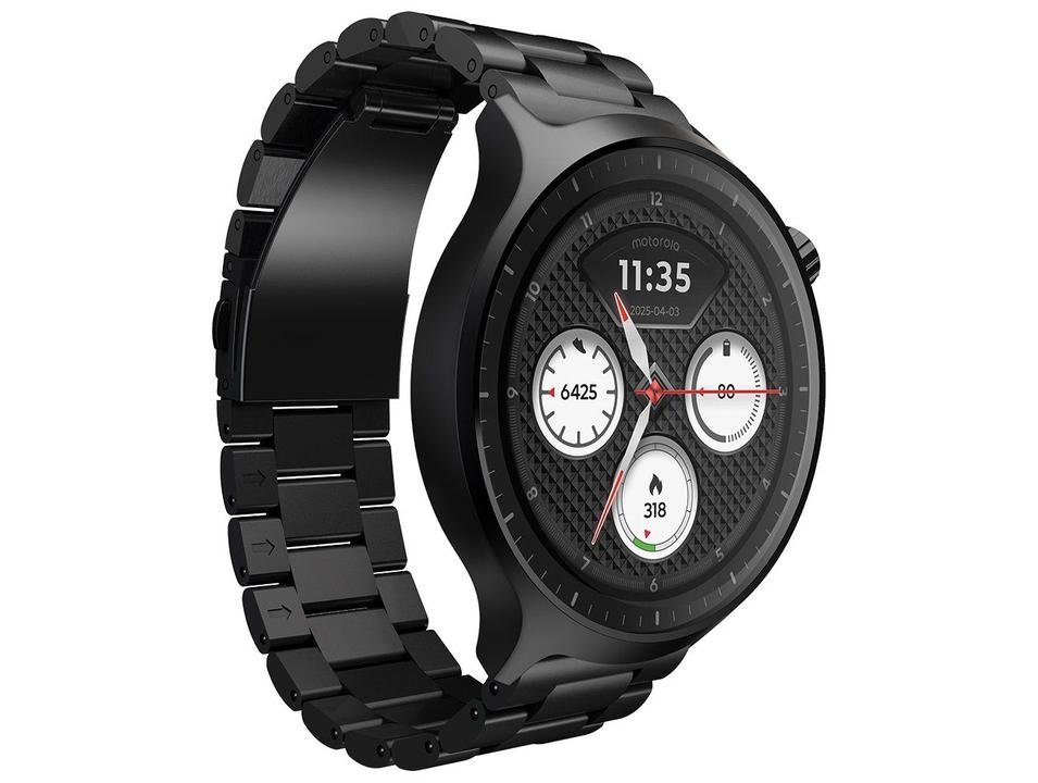 Smartwatch Motorola Moto Watch 47mm Pulseira Preta Bluetooth - 3