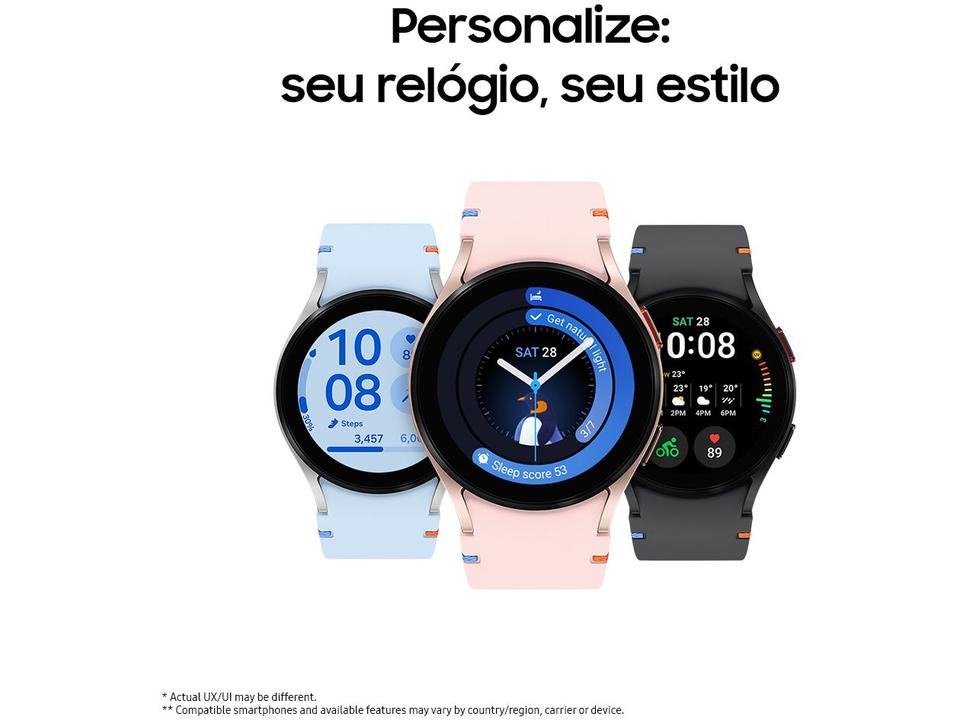 Smartwatch Samsung Galaxy Watch FE 40mm Rosé 16GB Bluetooth - 7