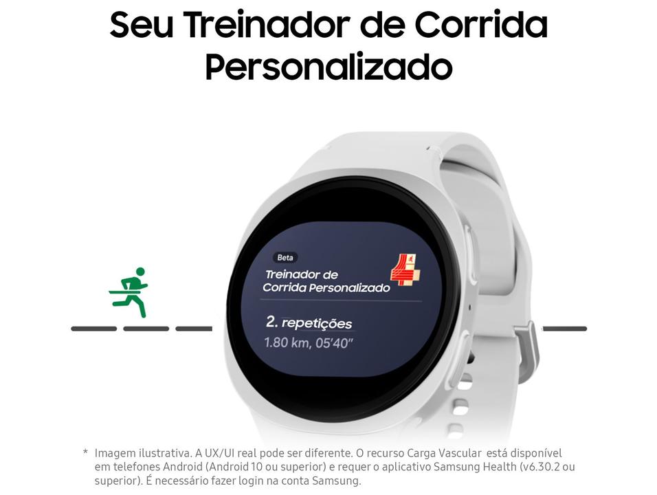 Smartwatch Samsung Galaxy Watch8 40mm Branco 32GB Bluetooth - 3