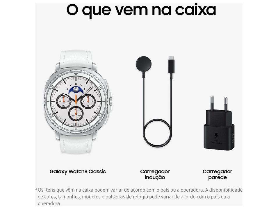 Smartwatch Samsung Galaxy Watch8 Classic 46mm Branco 64GB Bluetooth LTE - 2