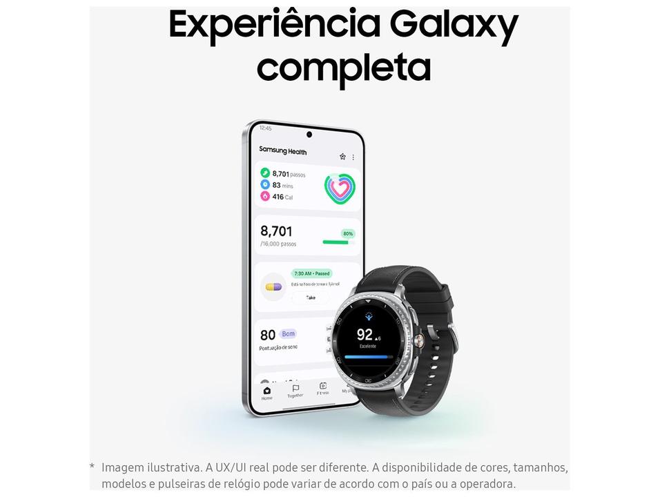 Smartwatch Samsung Galaxy Watch8 Classic 46mm Branco 64GB Bluetooth LTE - 11
