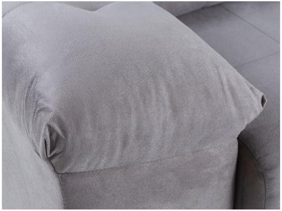 Sofá 2 e 3 Lugares Retrátil Reclinável Suede Phormatta Colômbia SMP - 17