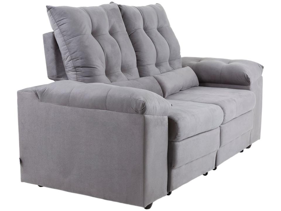Sofá 2 e 3 Lugares Retrátil Reclinável Suede Phormatta Colômbia SMP - 11