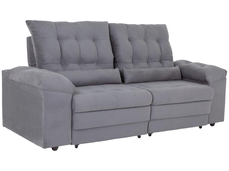 Sofá 2 e 3 Lugares Retrátil Reclinável Suede Phormatta Colômbia SMP - 2