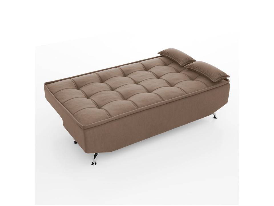 Sofá 2 Lugares Retrátil Reclinável de Veludo Select Pérola Sol Colchões e Estofados - 1