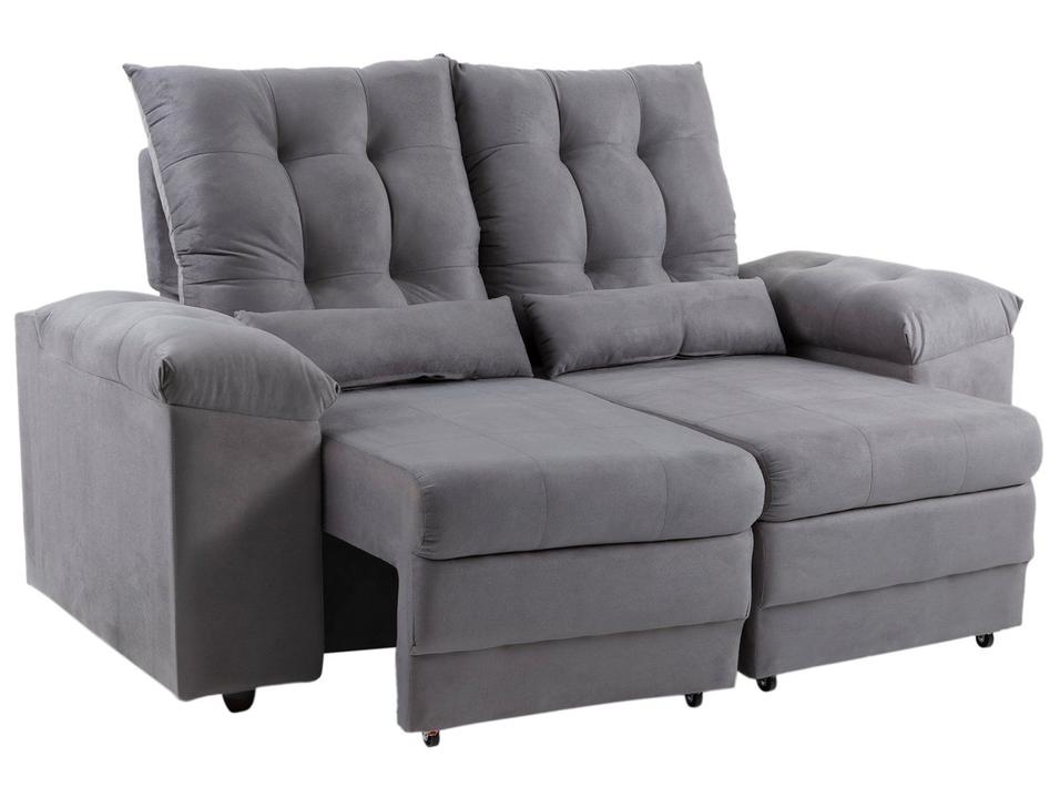 Sofá 2 Lugares Retrátil Reclinável Suede Phormatta Colômbia SMP - 7