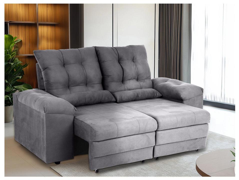 Sofá 2 Lugares Retrátil Reclinável Suede Phormatta Colômbia SMP - 2