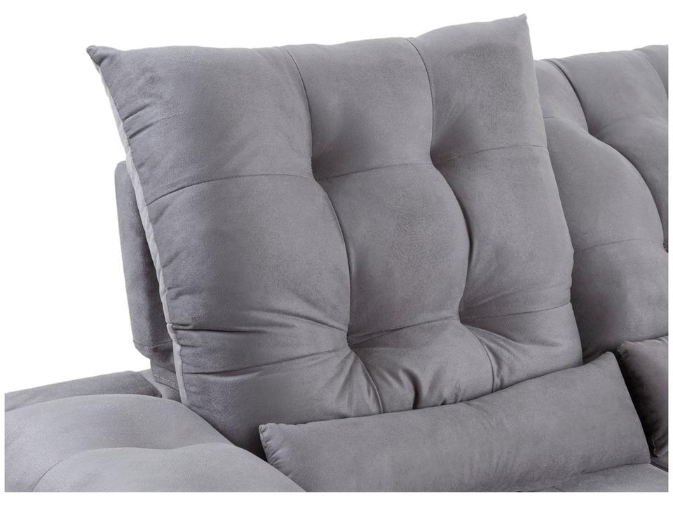 Sofá 2 Lugares Retrátil Reclinável Suede Phormatta Colômbia SMP - 9