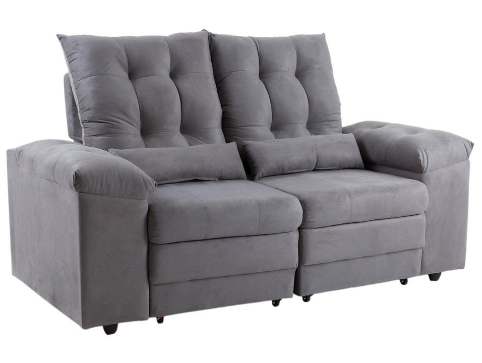 Sofá 2 Lugares Retrátil Reclinável Suede Phormatta Colômbia SMP - 5