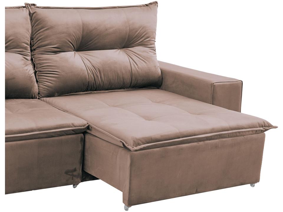 Sofá 2 Lugares Retrátil Reclinável Veludo Select Londrino Sol Colchões e Estofados - 2