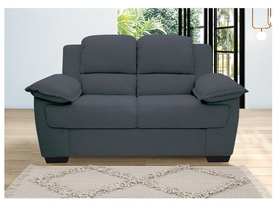 Sofá 2 Lugares Suede Carmel Linoforte - 8