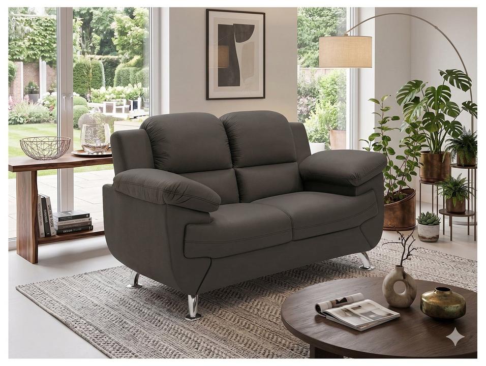 Sofá 2 Lugares Suede Spazium Linoforte - 2