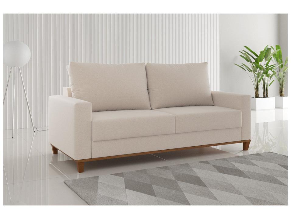 Sofá 3 Lugares Linho Living Viero Móveis - 2