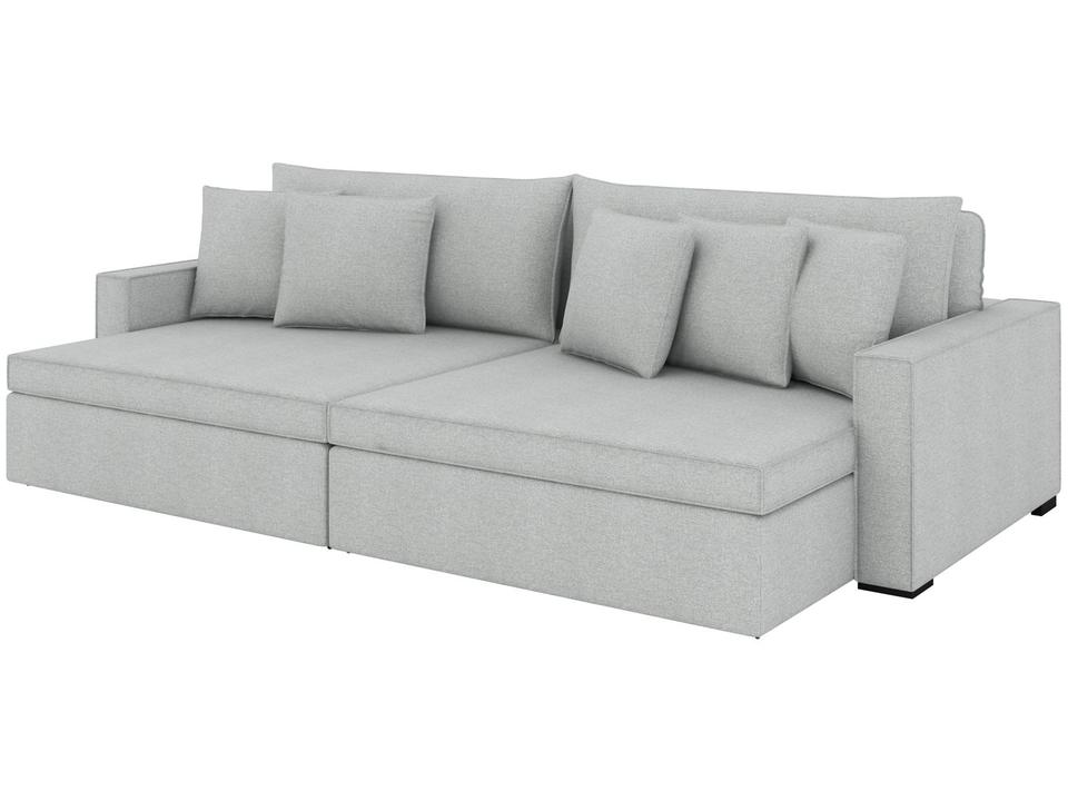 Sofá 3 Lugares Retrátil Reclinável Bouclé Mediterrâneo Peruggia - 4