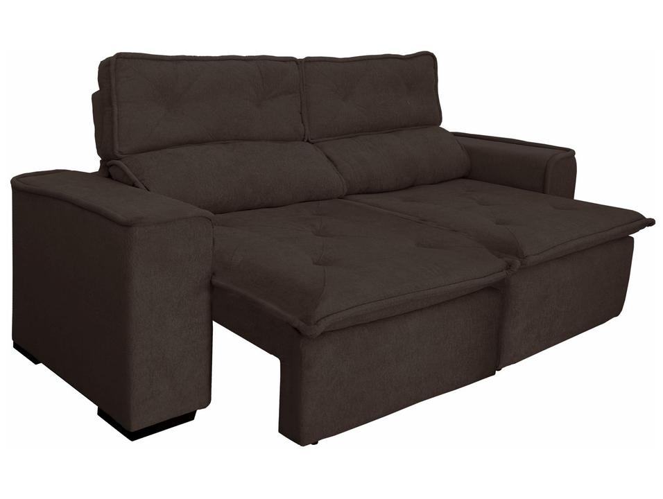 Sofá 3 Lugares Retrátil Reclinável Suede Califórnia JW Estofados - 4