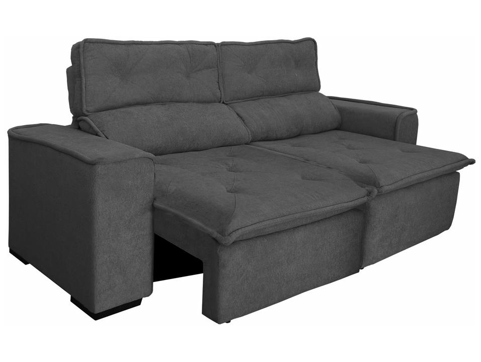 Sofá 3 Lugares Retrátil Reclinável Suede Califórnia JW Estofados - 4