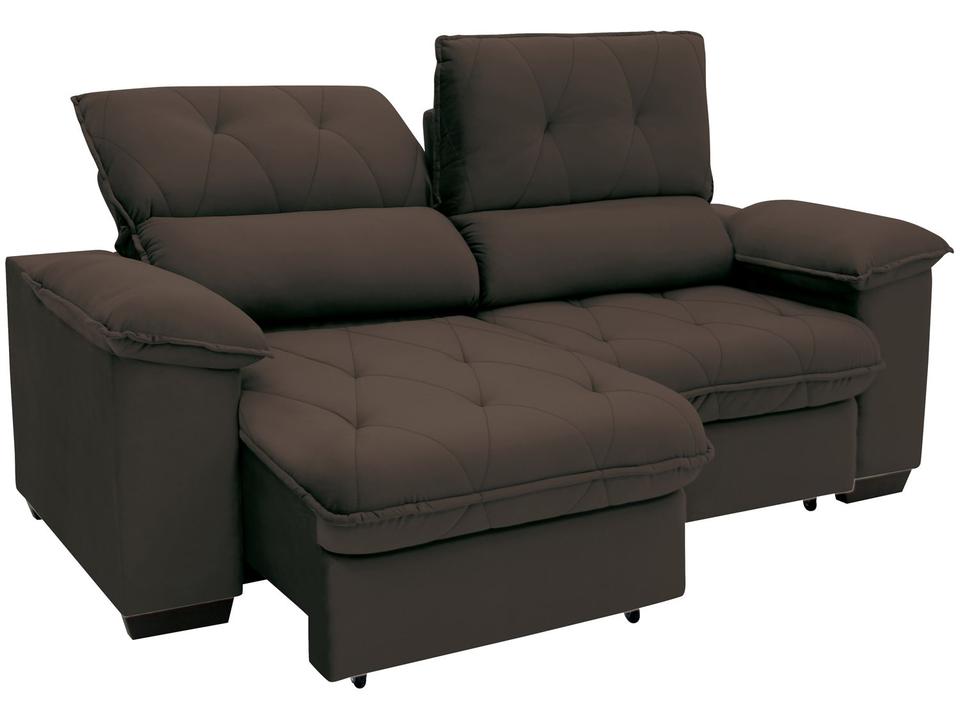 Sofá 3 Lugares Retrátil Reclinável Suede Hannover Linoforte - 9