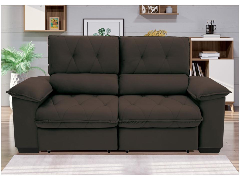 Sofá 3 Lugares Retrátil Reclinável Suede Hannover Linoforte - 6