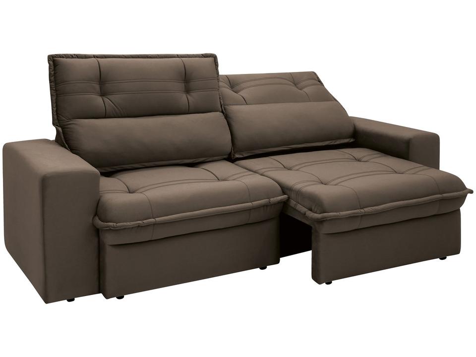 Sofá 3 Lugares Retrátil Reclinável Suede Palatino Linoforte - 1