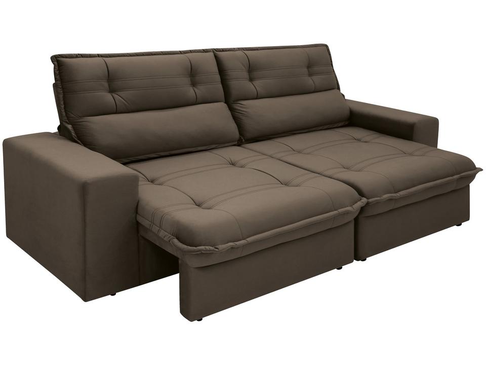 Sofá 3 Lugares Retrátil Reclinável Suede Palatino Linoforte - 2