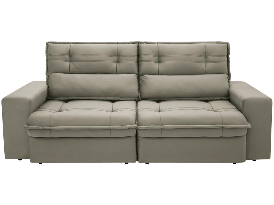 Sofá 3 Lugares Retrátil Reclinável Suede Palatino Linoforte - 2