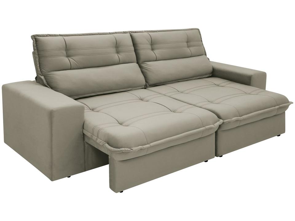 Sofá 3 Lugares Retrátil Reclinável Suede Palatino Linoforte - 3