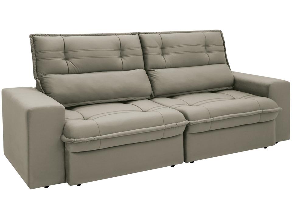 Sofá 3 Lugares Retrátil Reclinável Suede Palatino Linoforte - 4