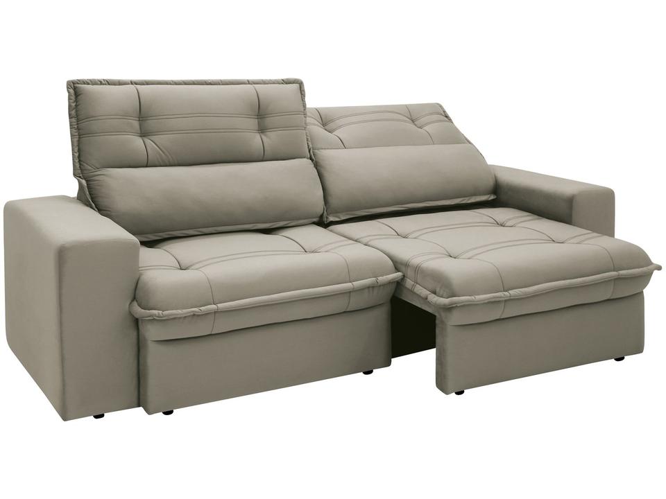 Sofá 3 Lugares Retrátil Reclinável Suede Palatino Linoforte - 1