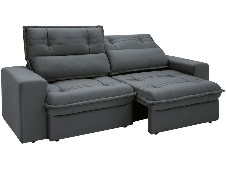 Sofá 3 Lugares Retrátil Reclinável Suede Palatino Linoforte - 1
