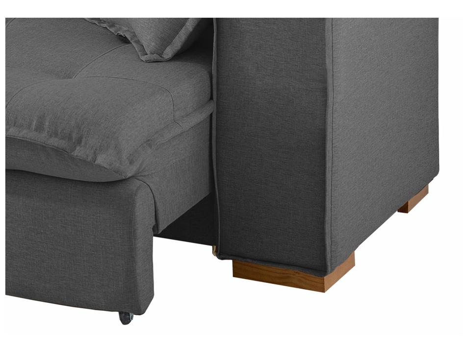 Sofá 3 Lugares Retrátil Reclinável Suede Parma JW Estofados - 6