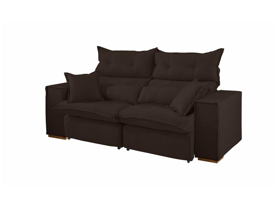 Sofá 3 Lugares Retrátil Reclinável Suede Parma JW Estofados - 5