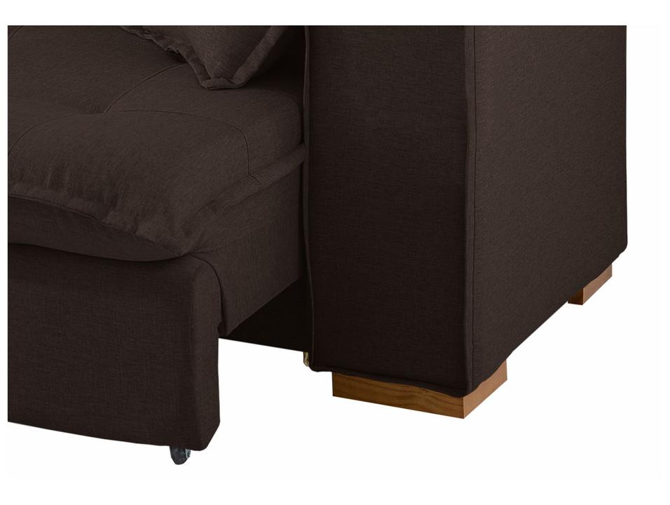 Sofá 3 Lugares Retrátil Reclinável Suede Parma JW Estofados - 7