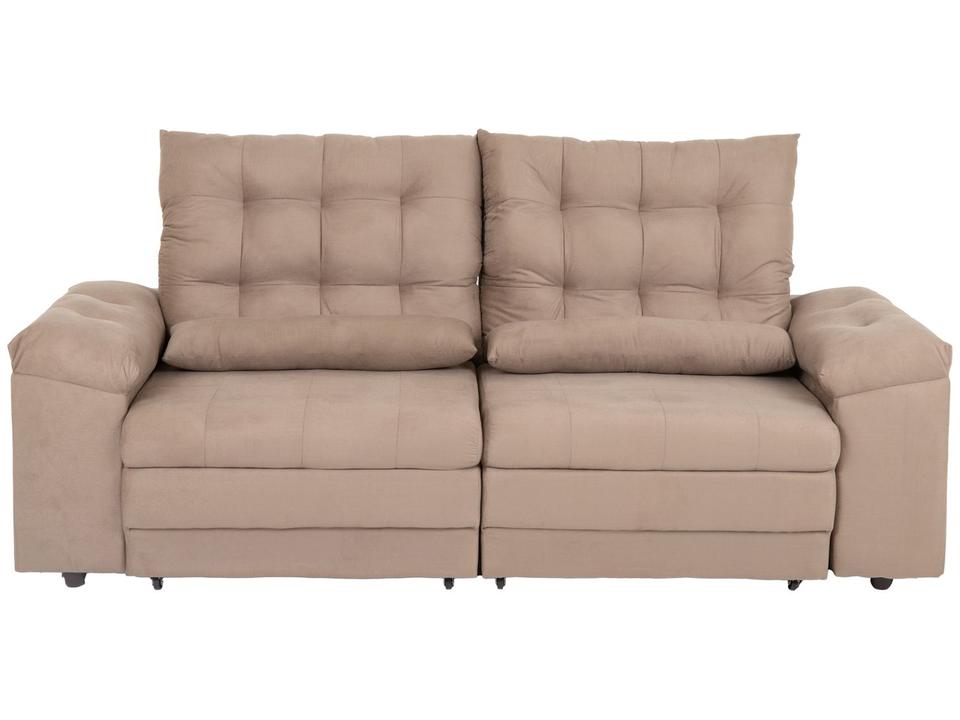 Sofá 3 Lugares Retrátil Reclinável Suede Phormatta Colômbia SMP - 5